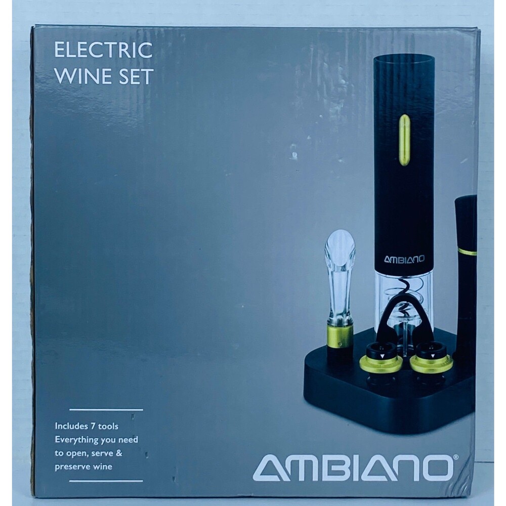Ambiano Aldi Electric Wine Opener Kit 7 Tools Open Serve Preserve Wine New